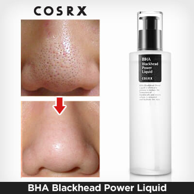 Cosrx BHA Blackhead  Power Liquid 100 ml.   เอสเซ้นส์ขจัดสิวหัวดำและสิวอุดตัน ตัวดังของแบรนด์ รีวิวเยอะ ด้วยส่วนผสม BHA ธรรมชาติมากถึง 4% ช่วยกำจัดสิวหัวดำ และผลัดเซลล์ผิวที่ตายแล้วอย่างอ่อนโยน  พร้อมช่วยขจัดสิ่งสกปรกอุดตันภายในรูขุมขนต้นเหตุของปัญหาสิวหัวดำหรือสิวเสี้ยนได้เป็นอย่างดี   ​ปราศจากแอลกอฮอล์ เหมาะสำหรับทุกสภาพผิว