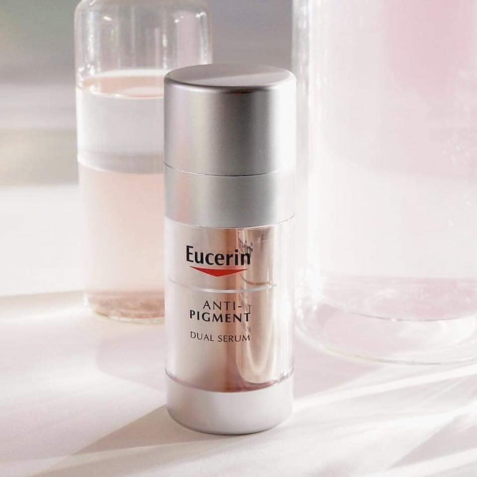 Eucerin Anti Pigment Serum Dual Serum 30 ml ซีรั่มไวท์เทนนิ่ง ลดฝ้าแดดหนาลึก และจุดด่างดำฝังลึก ผสาน 2 พลังเข้มข้น